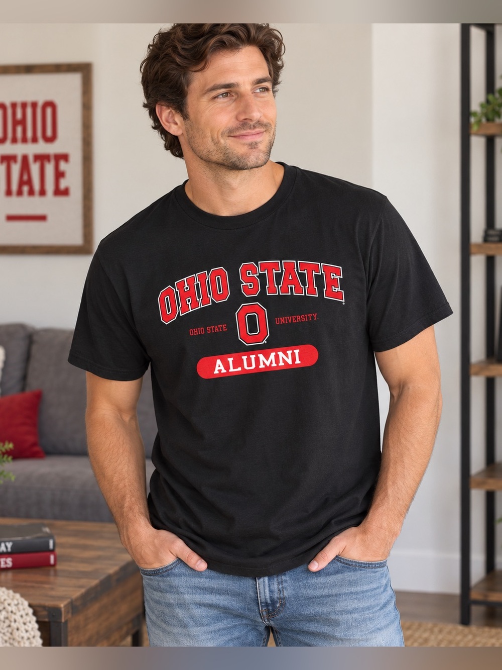 Ohio State Alumni Tee (Hanes ComfortSoft Heavyweight, Size L)
